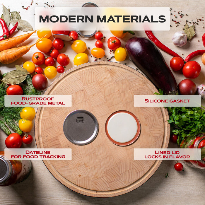 Forjars® - 24 Wide Mouth Canning Lids