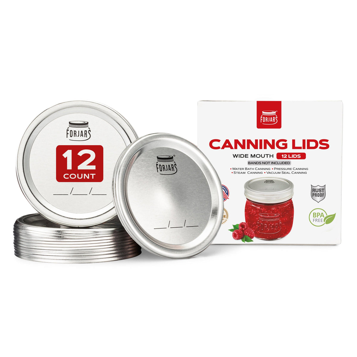 Forjars® - 24 Wide Mouth Canning Lids